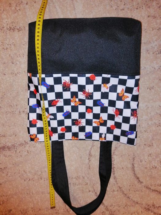 Torba na ramię shopper handmade tkanina wodoodporna