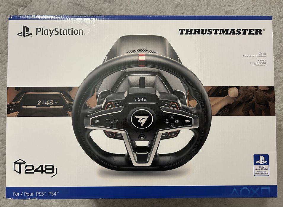 Volante com patilhas+pedais thrustmaster t248 (PC/PS5/PS4)