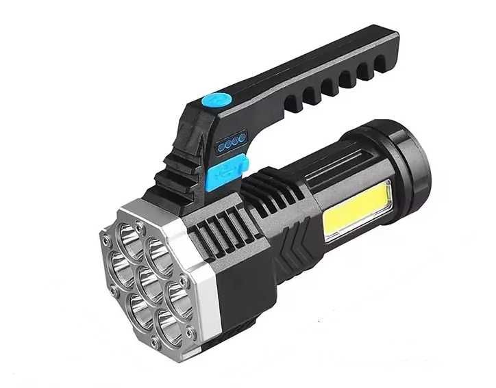 Taktyczna akumulatorowa mocna latarka LED szperacz piknikowa USB