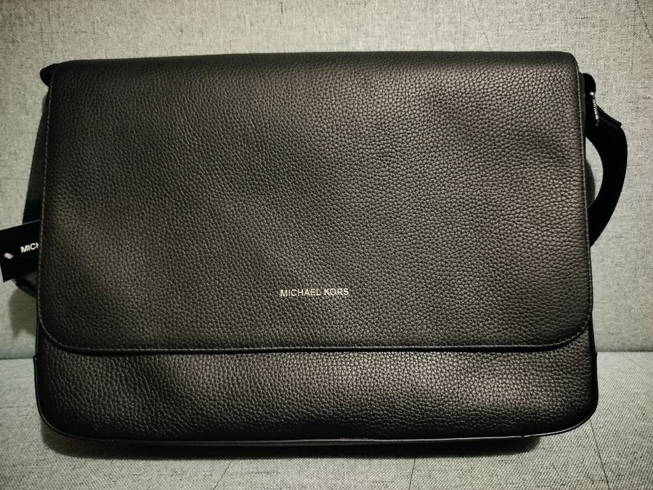 MICHAEL KORS Nowa, oryginalna skórzana męska torba laptop, dokumenty