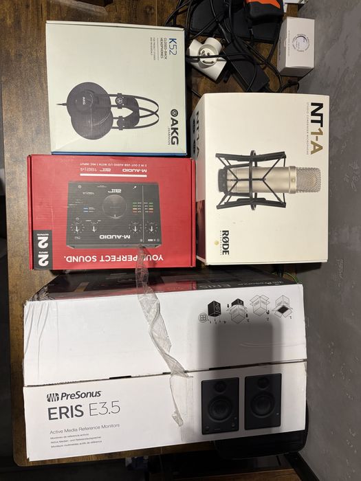 Konplet do nagrywania, home studio.