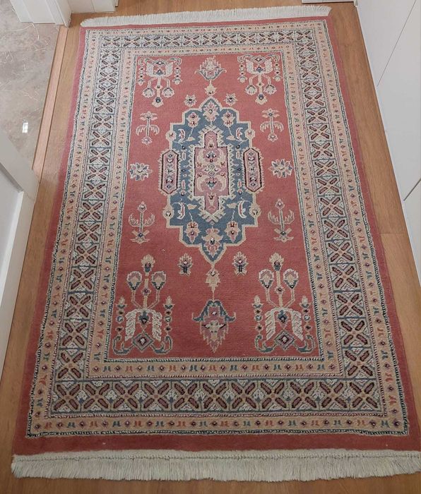 Oriental Rug in Pink and Blue Colors