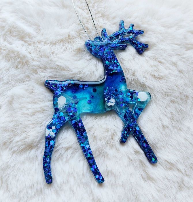 Renifer ozdoba świąteczna zawieszka bombka rękodzieło prezent