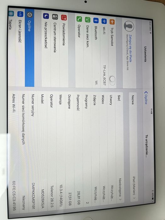 Apple Ipad 4 generacji A1460
