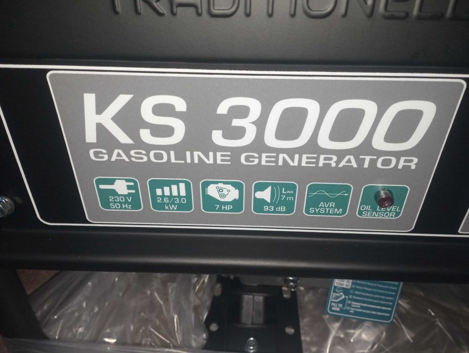 Генератор бензин +газ побутовий однофазний 3 кВт Konner&Sohnen KS 3000