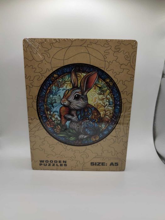 Magiczny Królik! Drewniane Puzzle – Figurki Zwierząt – 95 elementów
