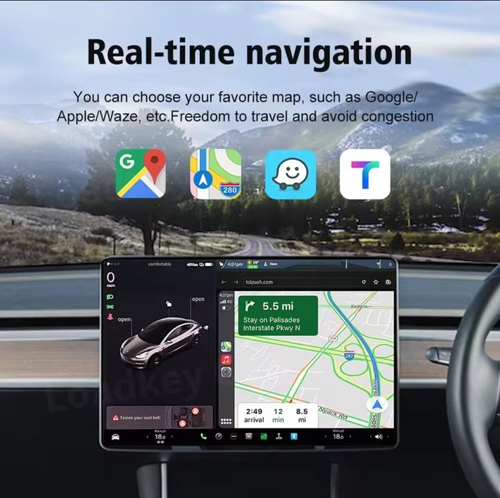 Чудовий Подарунок CarlinKit CarPlay Android Auto для Tesla Model 3 Y