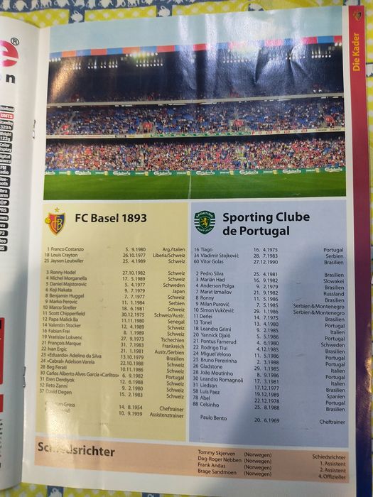 Programa Basileia Sporting UEFA 2007/08