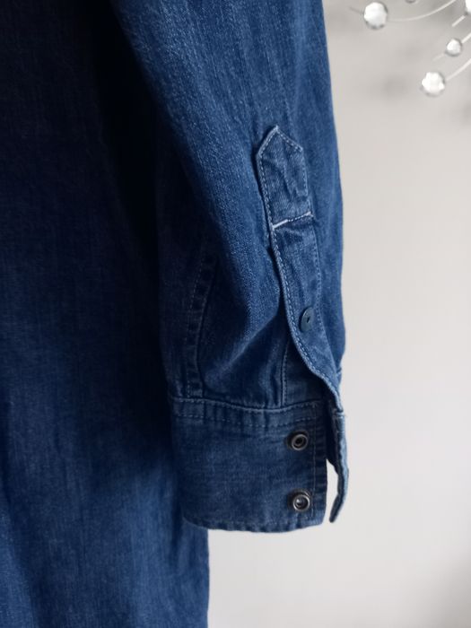 Płaszcz dżinsowy długi jeans oversize