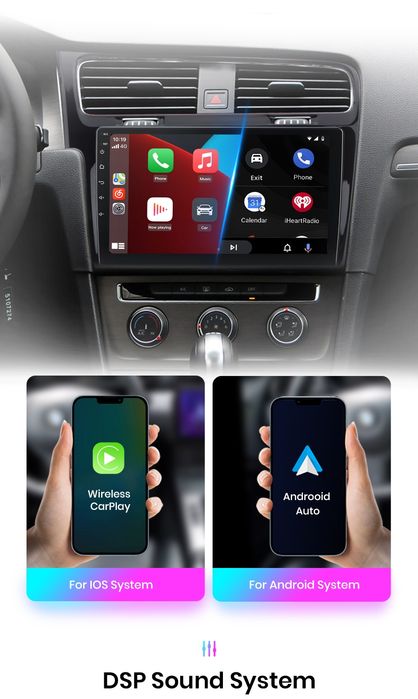 Rádio 9" android Golf 7 2013 a 2023 CARPLAY WIFI BT GPS 2/32GB Novo