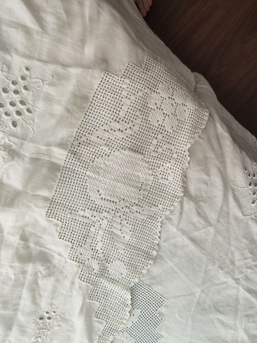 Toalha crochet à mão