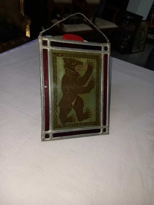 vitral artesanal brasão de armas ST/Gallen