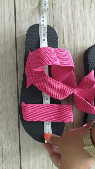 Sandały gumki różowe 39 nowe 25 cm