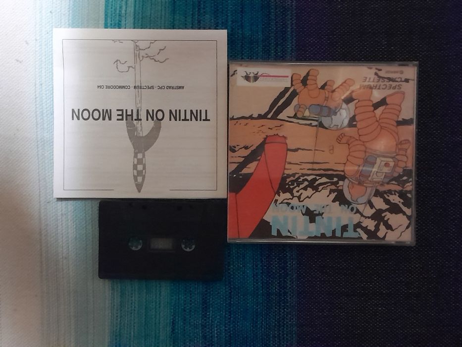 Tintim on the moon spectrum cassette