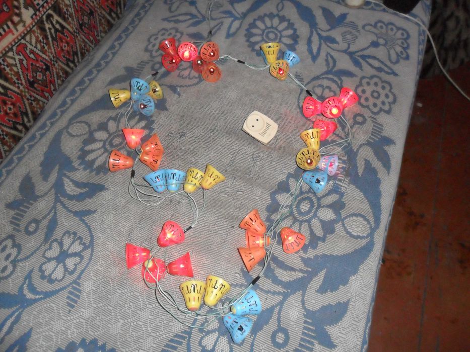 Гирлянда новогодняя СССР колокольчик -1 и  реле для гірлянди ПЕГ-1