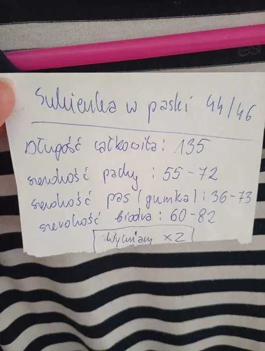 Sukienka długa maxi w paski 44/46