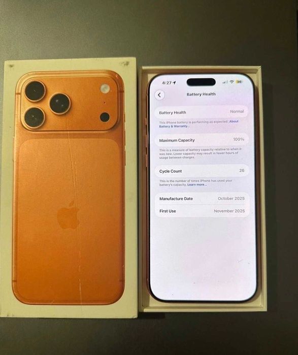 Telefon iPhone 17 pro max 256gb Cosmic Orange