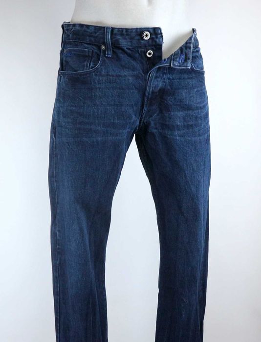 G-Star Raw 3301 Slim Selvedge spodnie jeansy W34 L32 pas 2 x 43 cm