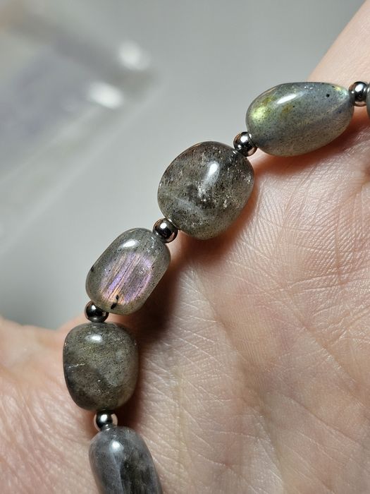 Labradoryt Bransoletka 17cm