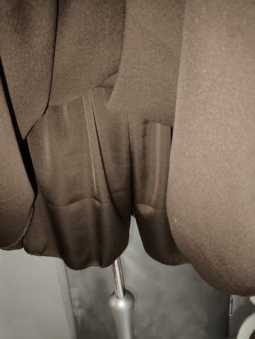 Satynowy elegancki kombinezon czekoladowy s m l xl