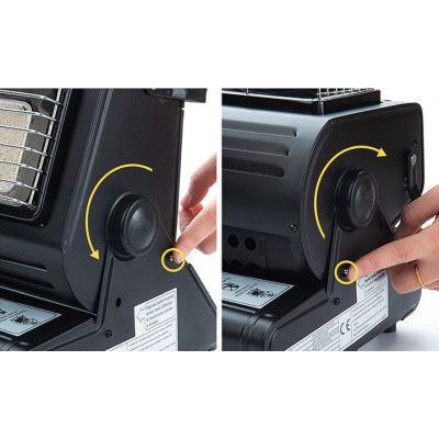 Портативна газова плитка + обігрівач з перехідником для балону