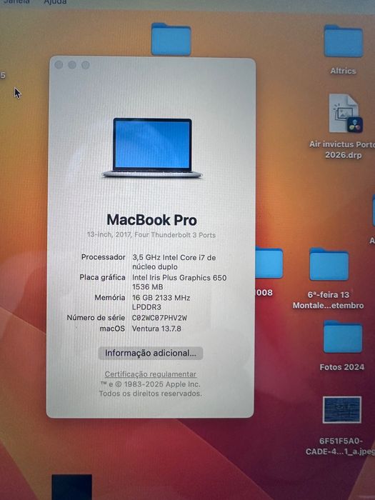 MacBook PRO ram 16Gb 1T i7