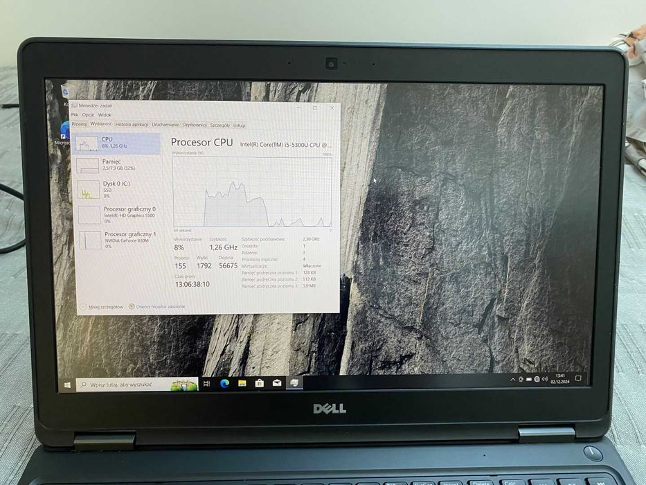 Markowy Laptop Dell E5550 + zasilacz + stacja dokująca