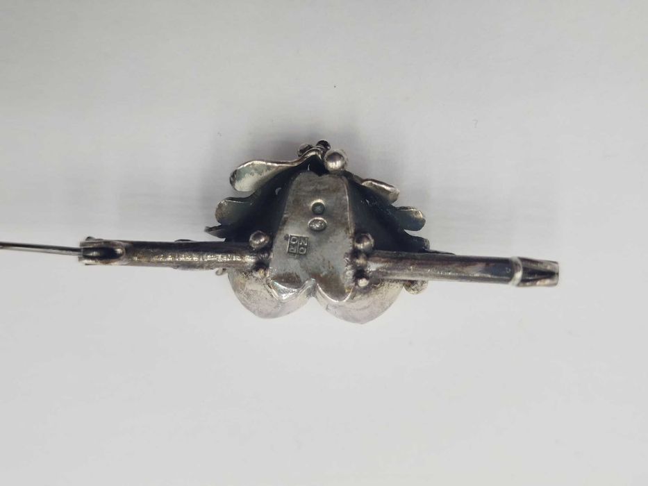 Srebrna broszka myśliwska ORNO PRL