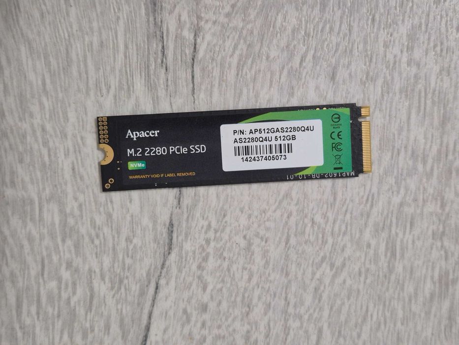M.2 SSD диск 512GB Apacer AS2280Q4U 7000MB\s (NVMe\PCI-e 4.0 x4). Trade-IN