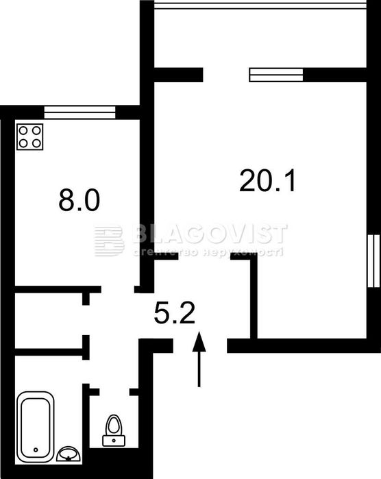 Продаж 1-к квартири 40м. Косметичний ремонт, гарний стан. Радченка, 12
