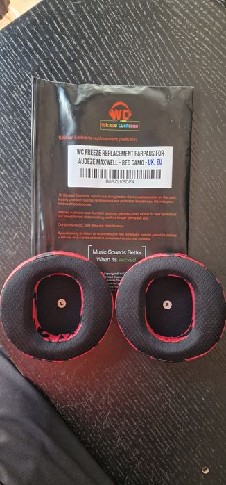 Almofadas / Earpads Wicked Cushions Freeze para Audeze Maxwell (Red Camo)