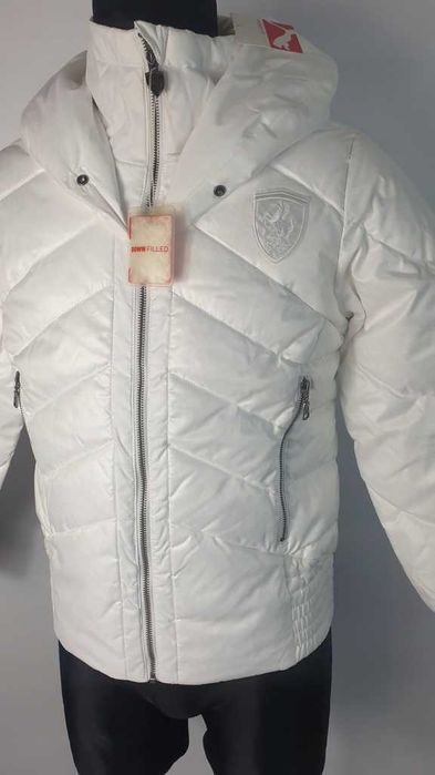 Puma Ferrari kurtka damska wodoodporna biała lekka sportowa rozmiar L