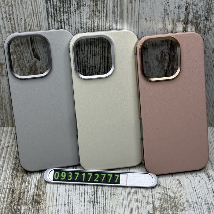 Чохол преміум Leather Metal MagSafe на iPhone 16 Pro/ 16 Pro Max Чехол