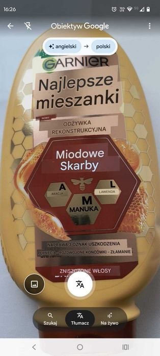 Odżywka do włosów Garnier Ultimate Blends Honey Treasures 400ml