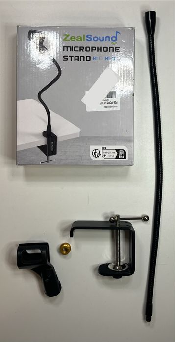 Ramię mikrofonowe ZealSound gęsia szyja elastyczne 48cm czarne