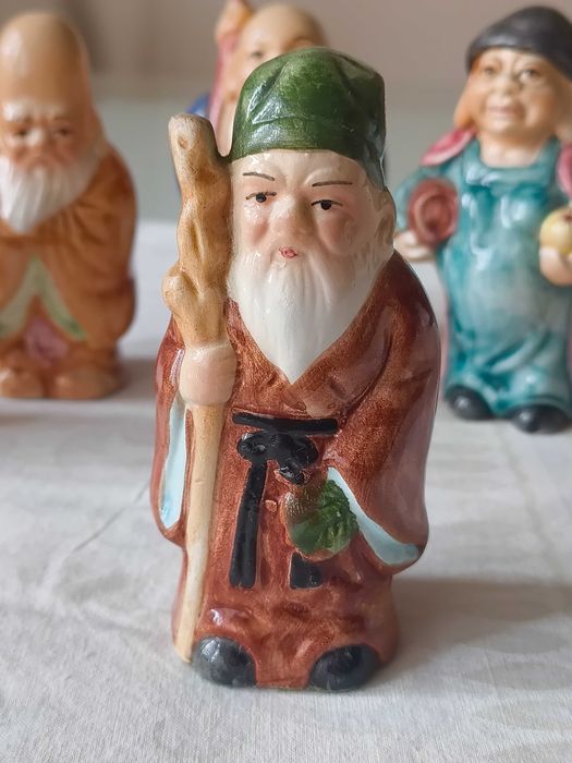 5 Figuras Orientais em Cerâmica Magrou
