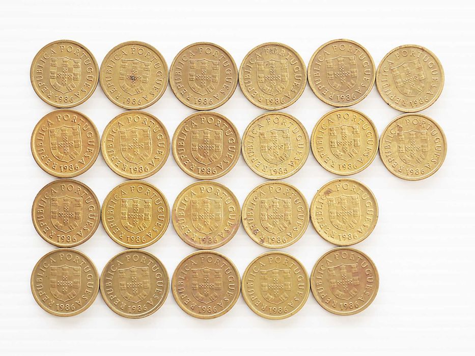 Lote de 22 Moedas 1 Escudo 1986