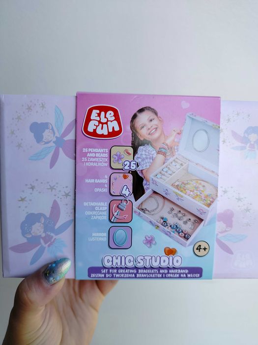 Elefun zestaw do robienia bransoletek szkatułka jednorożce wróżki 213
