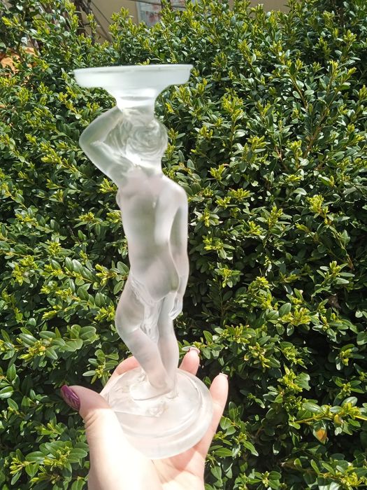 Подсвечник Гусь хрустальный завод