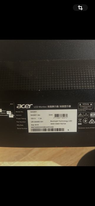 Monitor acer 24 polegadas