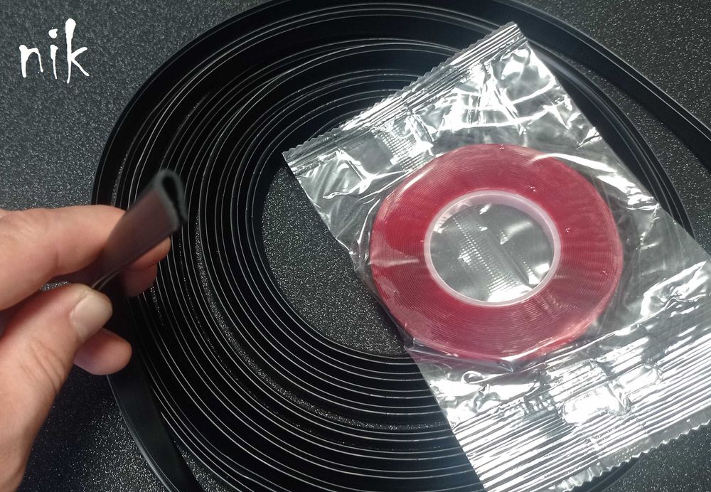 Торцевий молдінг на кромку дверей 5м авто резинка на двері