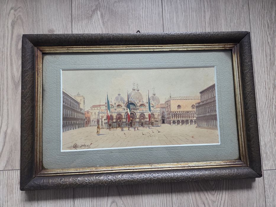 Obraz akwarela plac św. Marka w Wrnecji