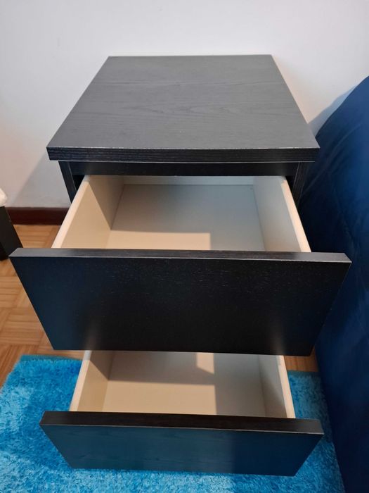 Mesa de cabeceira MALM IKEA Preto