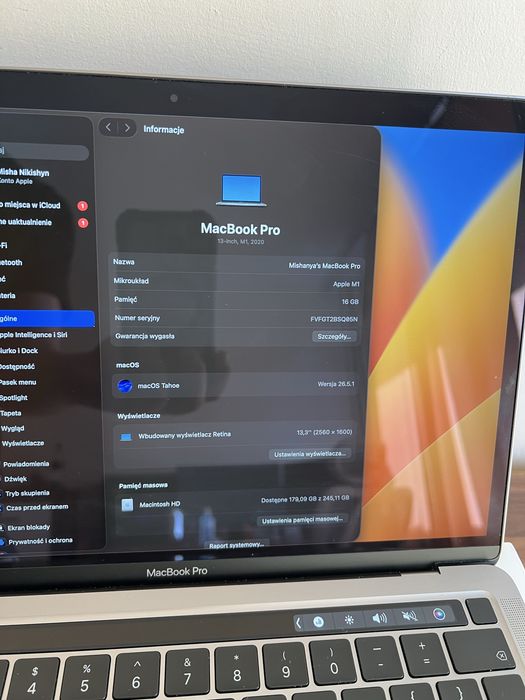 Macbook 2020 Pro m1 16gb