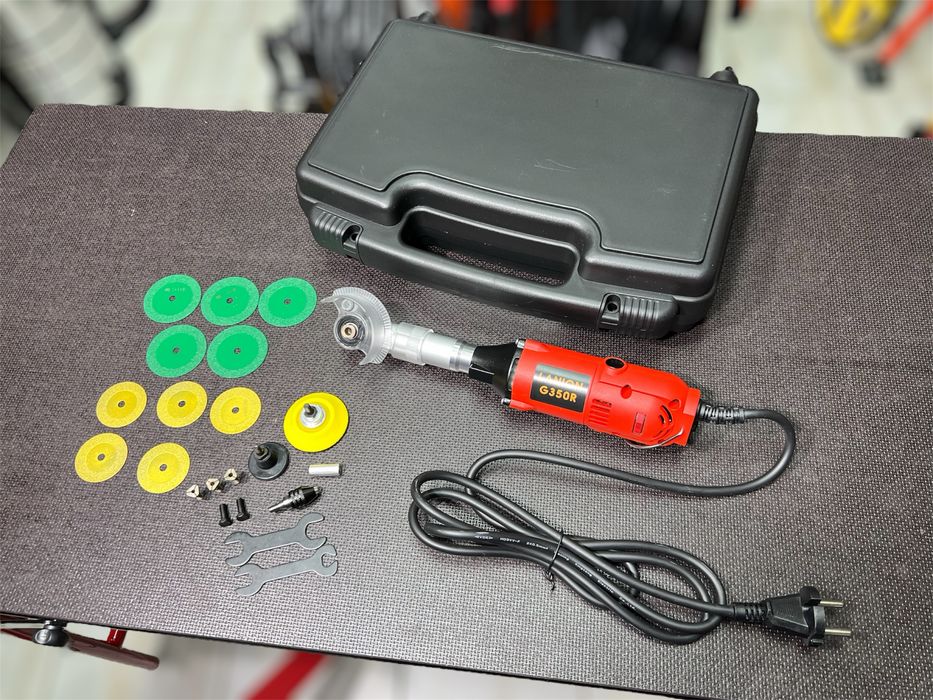 Угловой гравер LANION G350RK в кейсе 350 Вт + набор + патрон