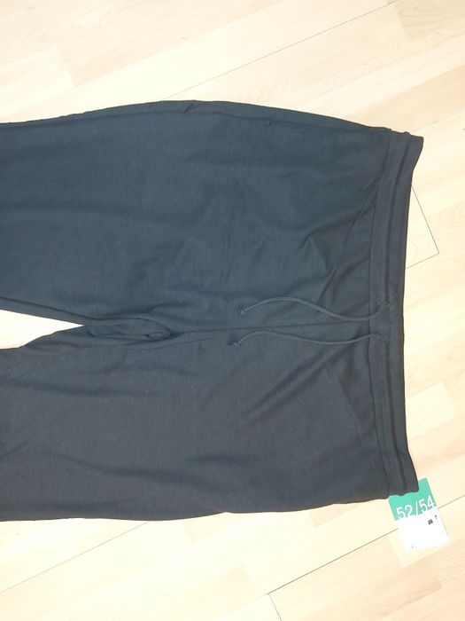 Spodnie dresowe damskie 52 54 duże plus size czarne dres dresy