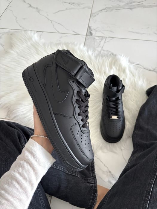 Nike Air Force 1 Classic High Black ХУТРО