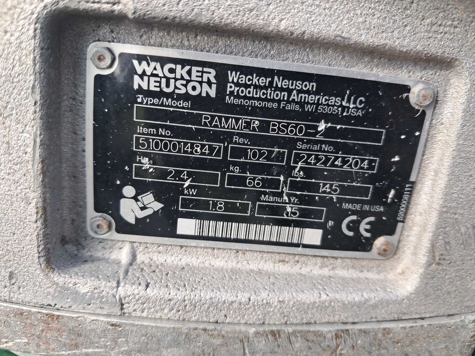 Zagęszczarka skoczek WACKER NEUSON BS 60-2 / 16r! | 50-4 , 60-4 AMMANN ACR 68