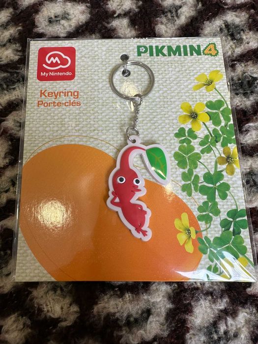 Porta-chaves 3D de borracha Pikmin 4 (Pikmin vermelho)
