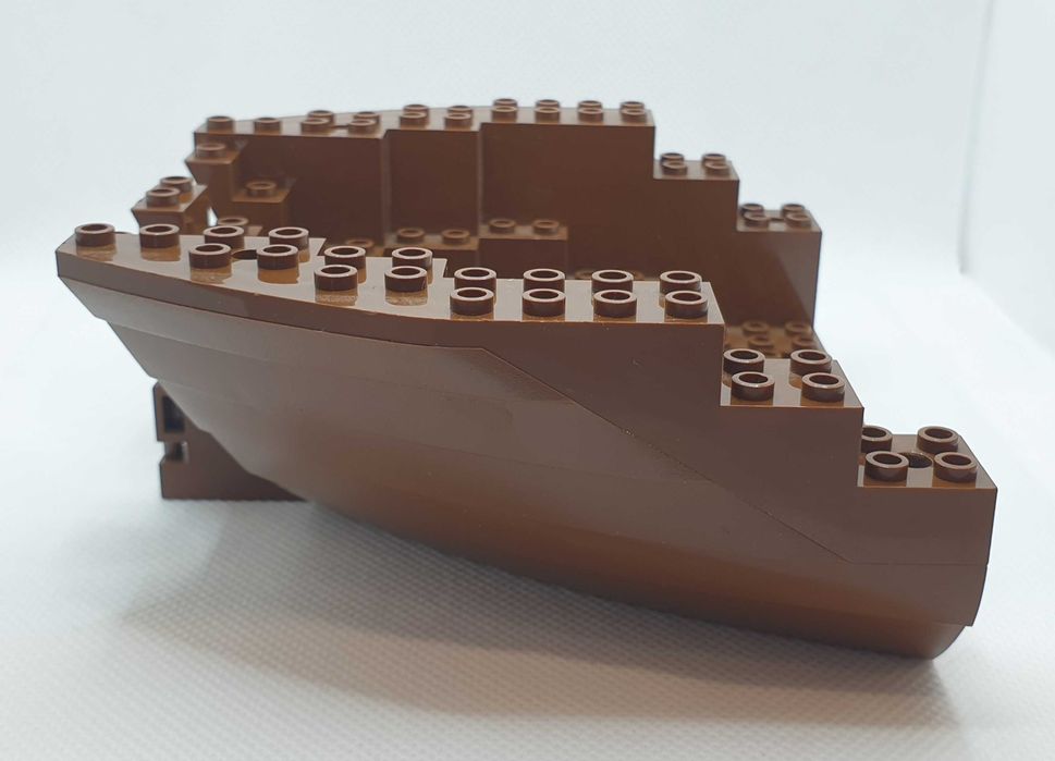 Lego 2558c03 kadłub statku 14x16x5 1/3 brązowy OLD Pirates